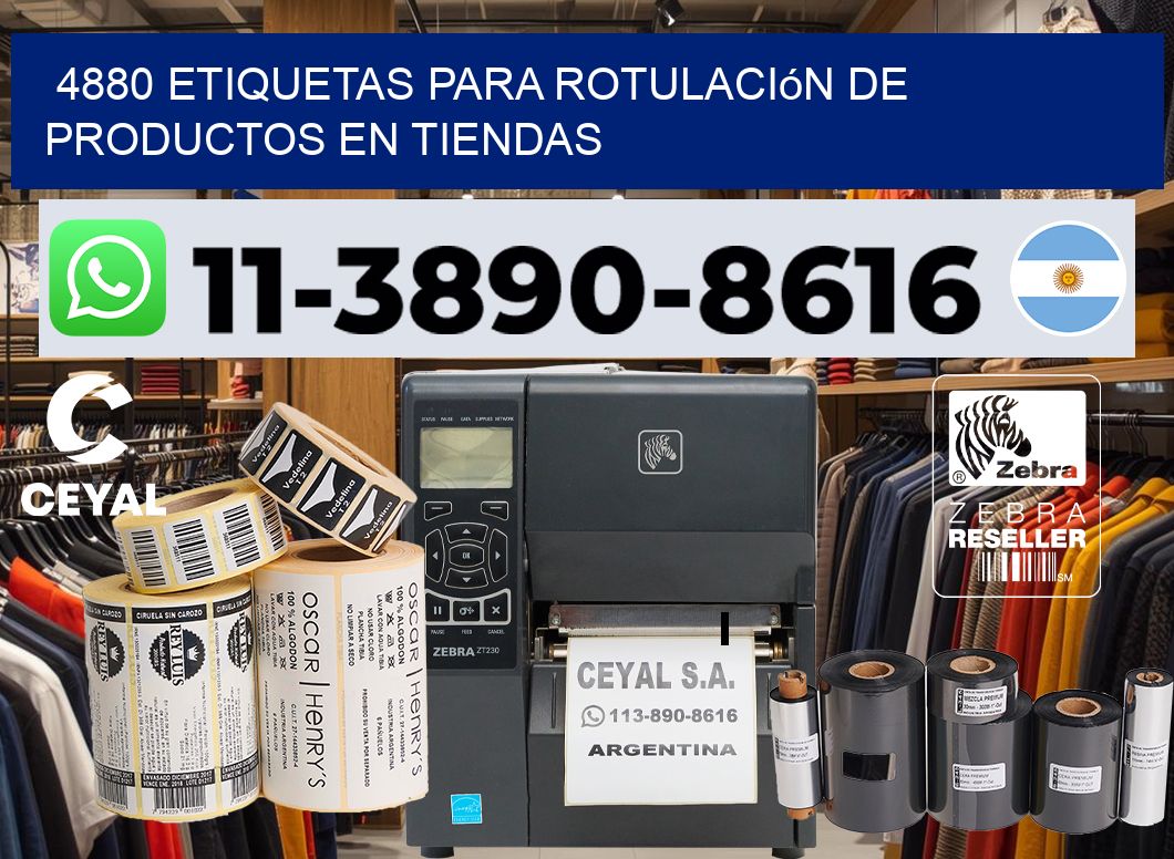 4880 Etiquetas para rotulación de productos en tiendas