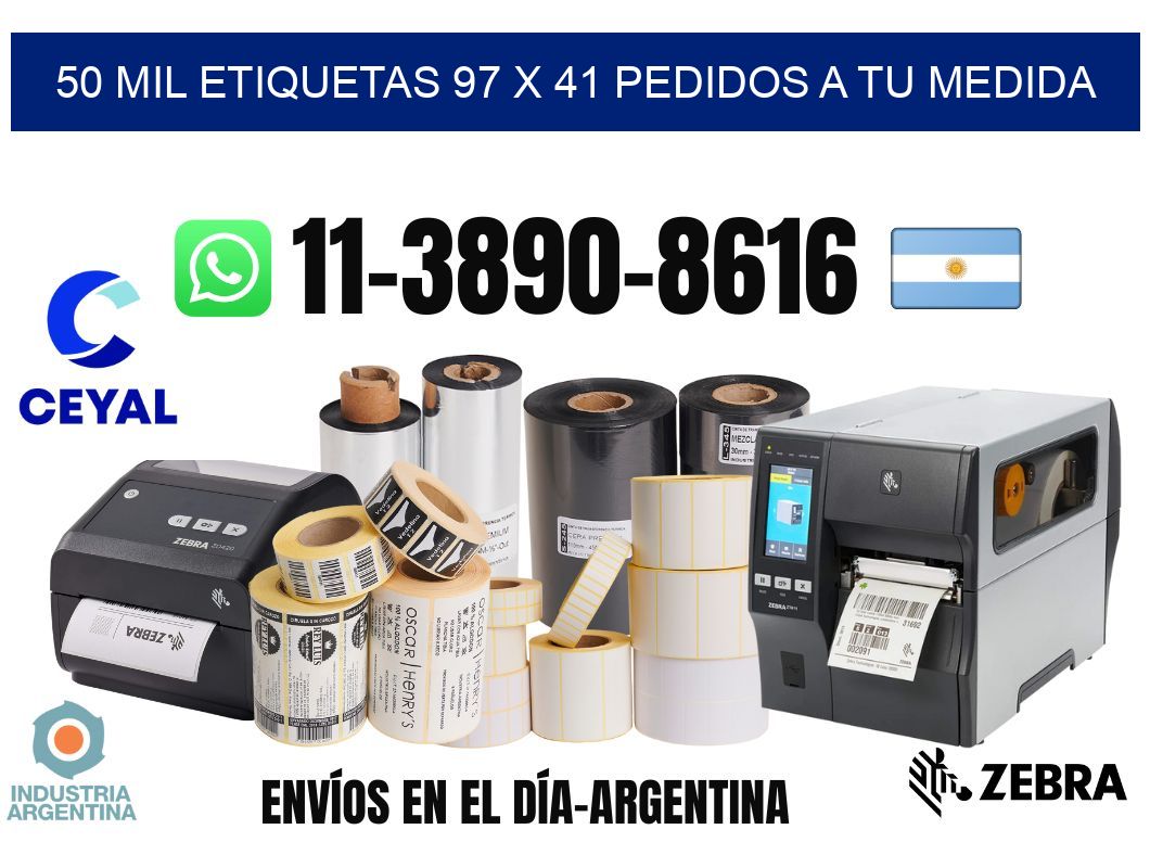 50 mil etiquetas 97 x 41 Pedidos a tu medida