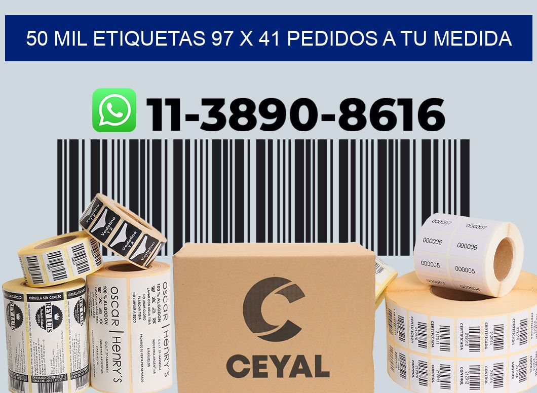 50 mil etiquetas 97 x 41 Pedidos a tu medida