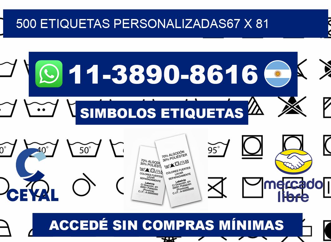 500 ETIQUETAS PERSONALIZADAS67 x 81