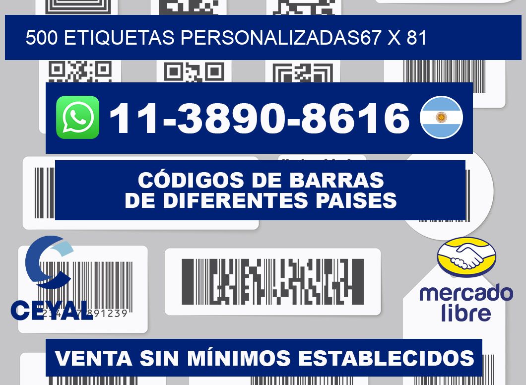 500 ETIQUETAS PERSONALIZADAS67 x 81