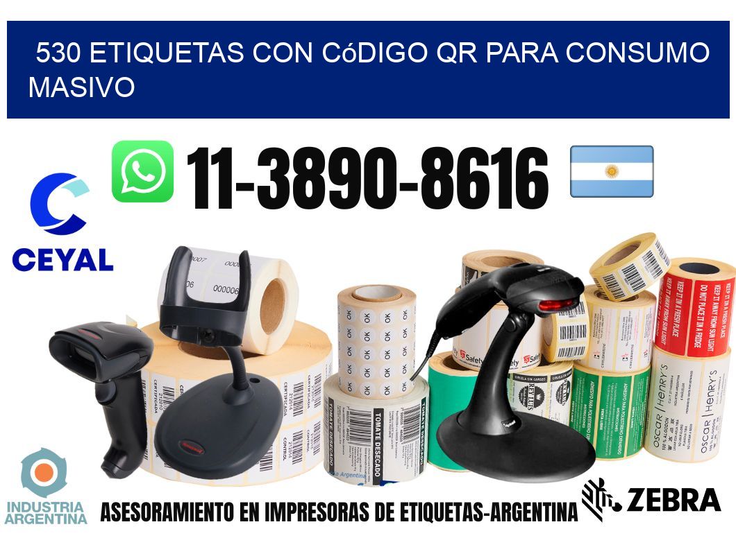 530 Etiquetas con código QR para consumo masivo