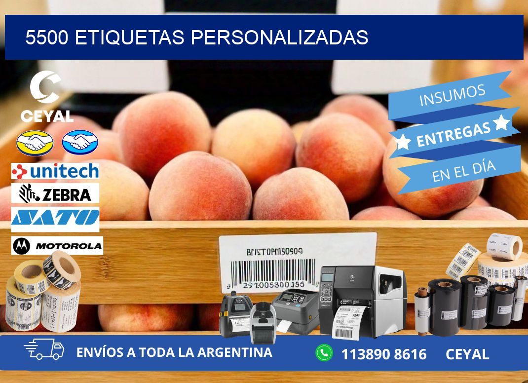 5500 etiquetas personalizadas