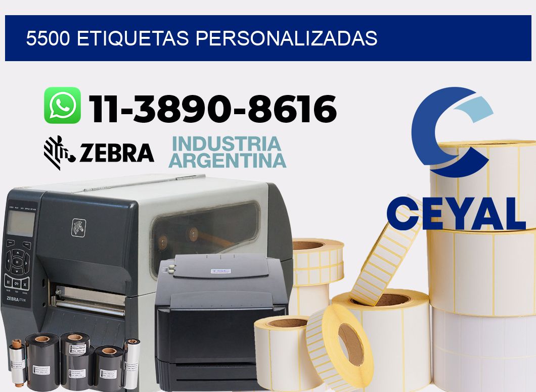 5500 etiquetas personalizadas
