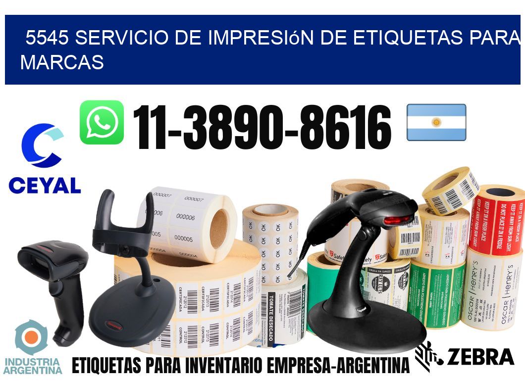 5545 Servicio de impresión de etiquetas para marcas