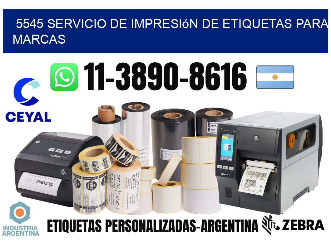 5545 Servicio de impresión de etiquetas para marcas