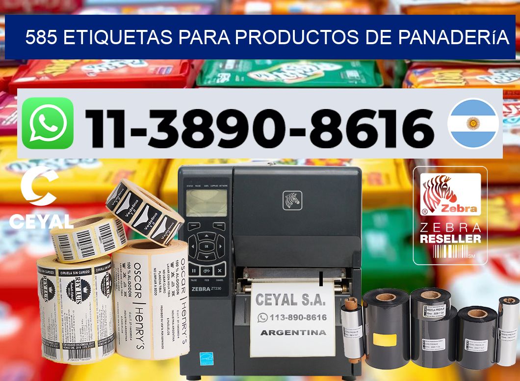 585 Etiquetas para productos de panadería