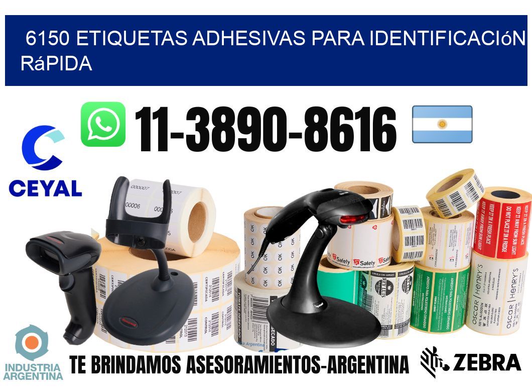 6150 Etiquetas adhesivas para identificación rápida