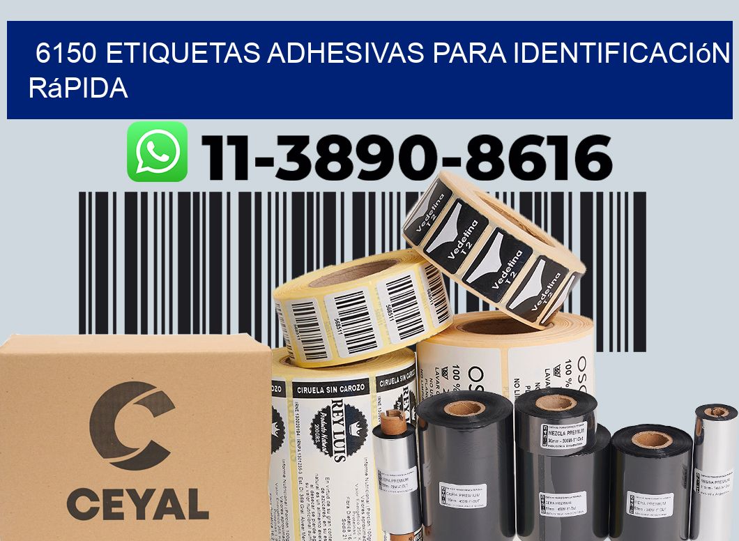 6150 Etiquetas adhesivas para identificación rápida