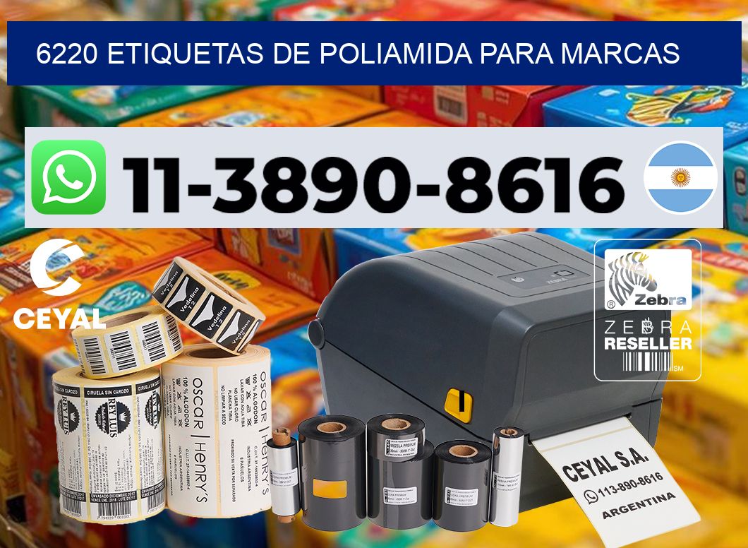 6220 Etiquetas de poliamida para marcas