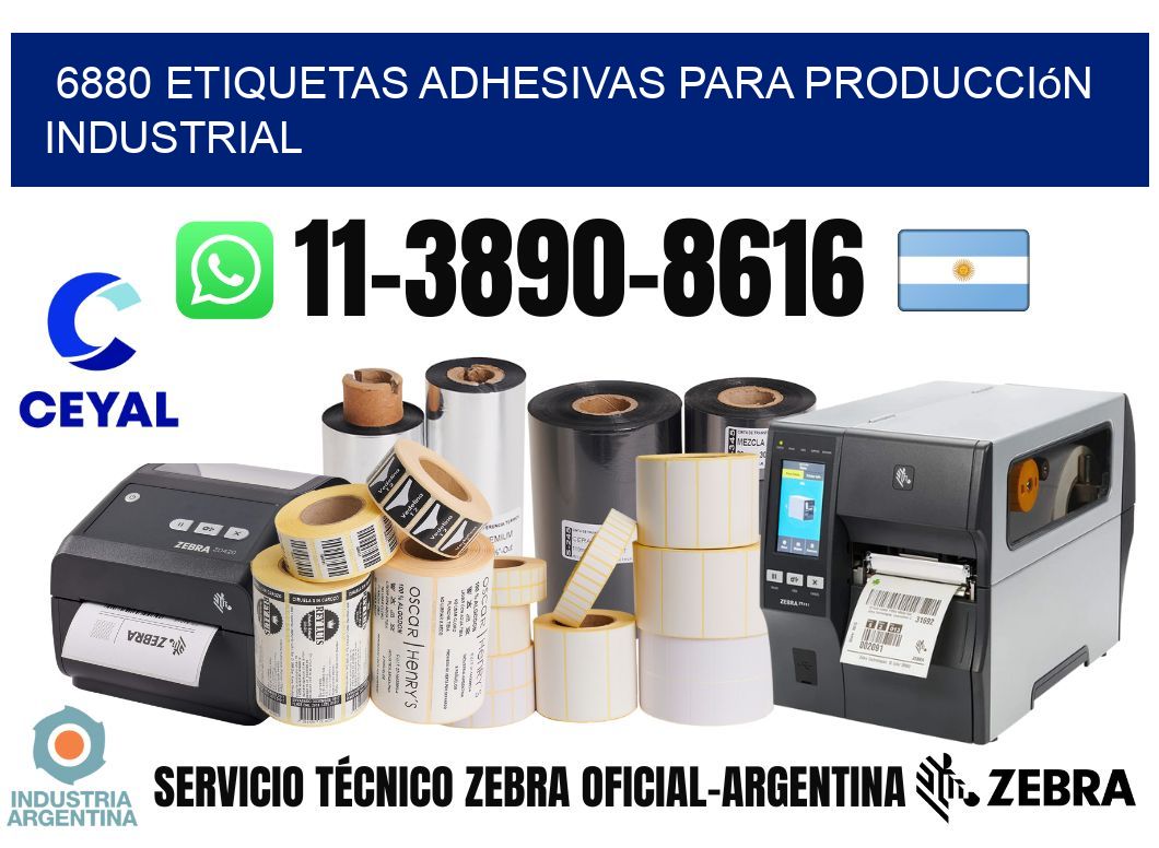 6880 Etiquetas adhesivas para producción industrial