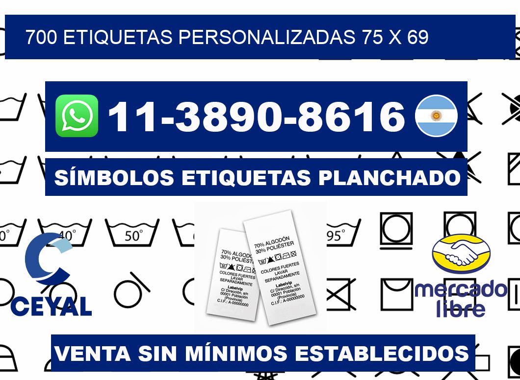 700 ETIQUETAS PERSONALIZADAS 75 x 69