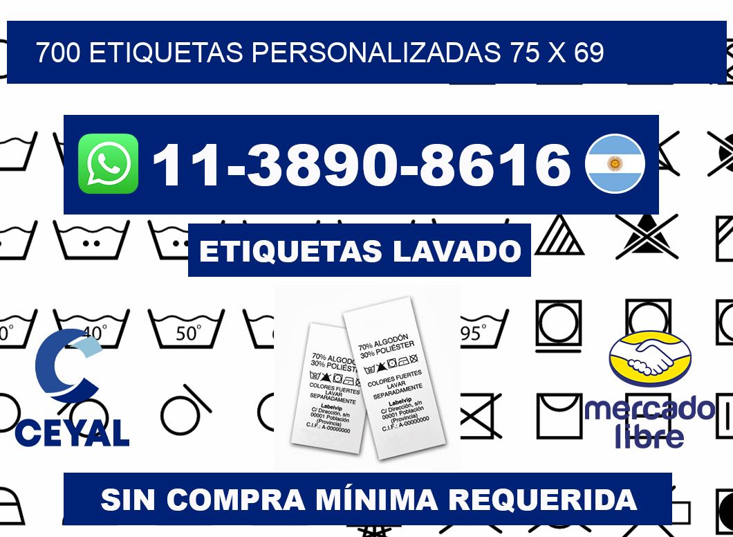 700 ETIQUETAS PERSONALIZADAS 75 x 69