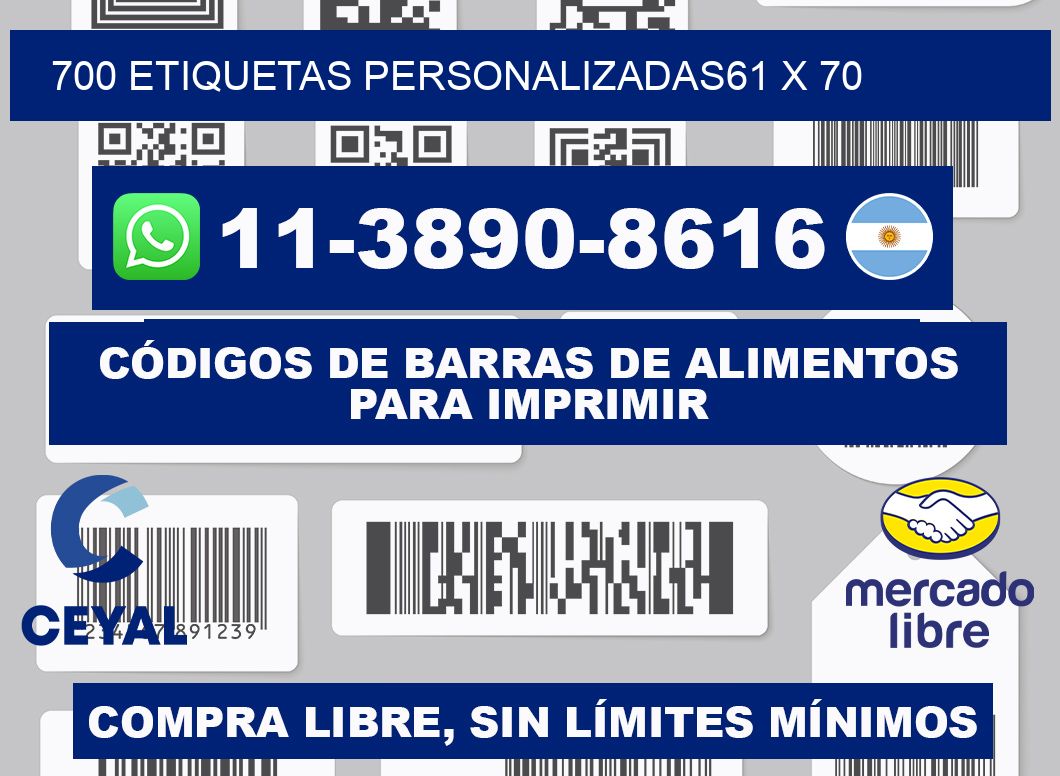 700 ETIQUETAS PERSONALIZADAS61 x 70