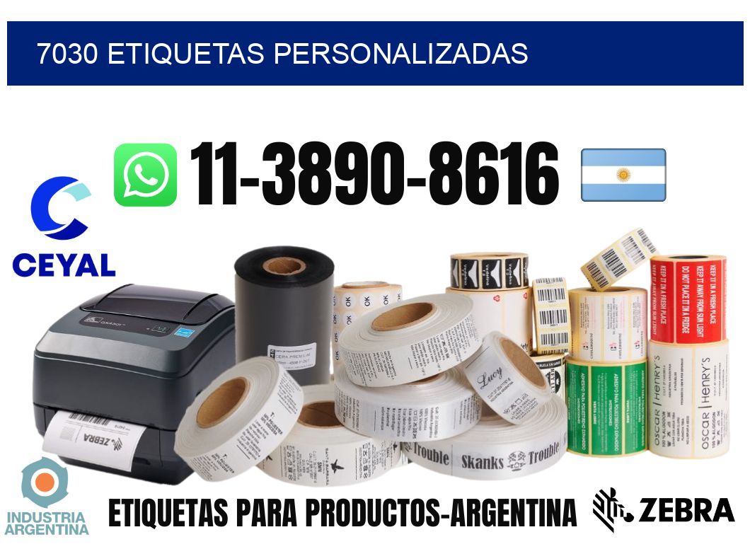 7030 etiquetas personalizadas