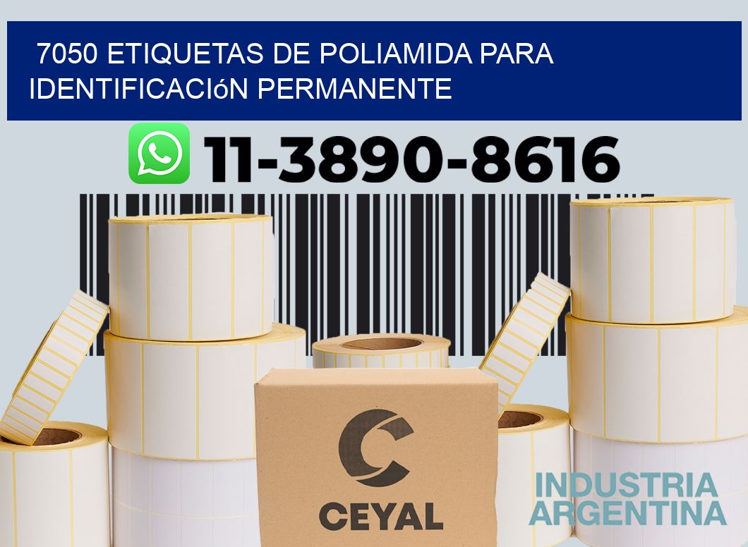 7050 Etiquetas de poliamida para identificación permanente