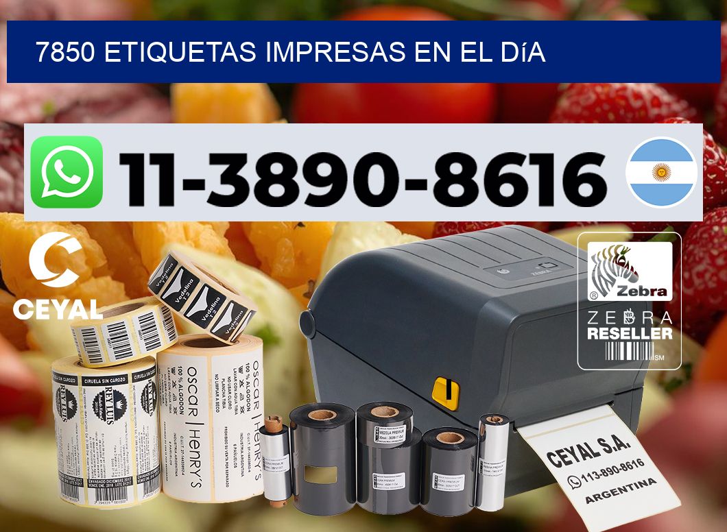 7850 Etiquetas impresas en el día