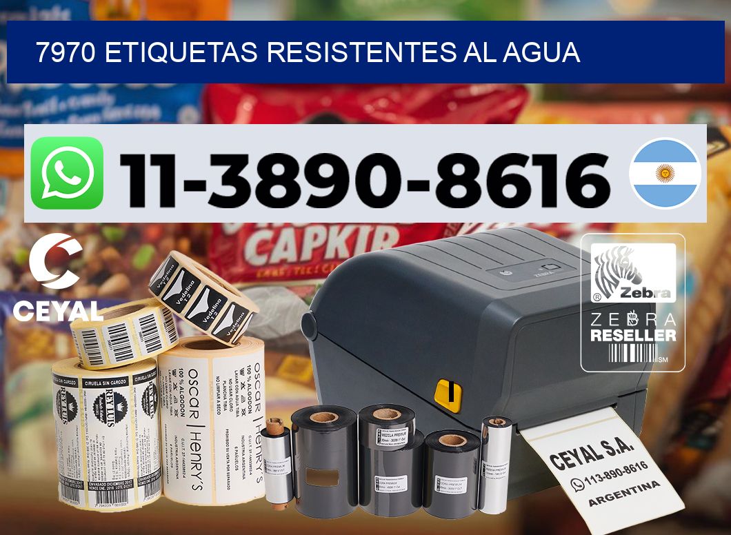 7970 Etiquetas resistentes al agua