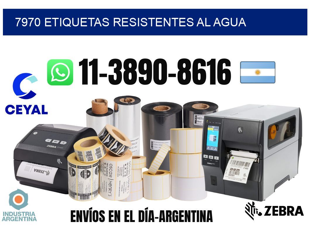 7970 Etiquetas resistentes al agua