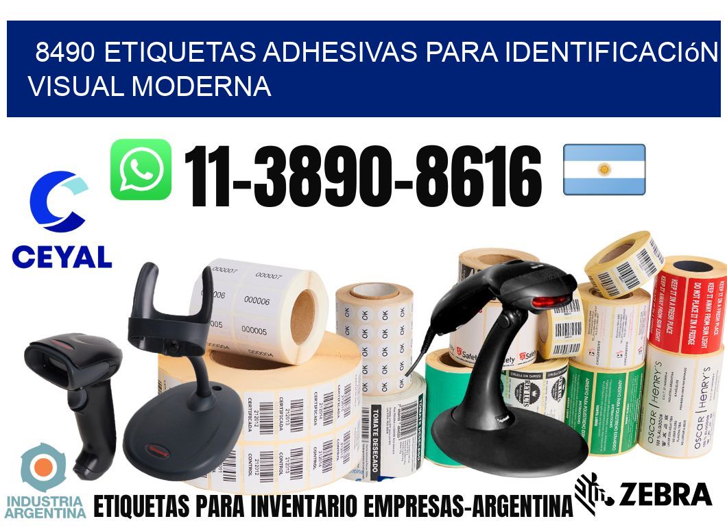 8490 Etiquetas adhesivas para identificación visual moderna