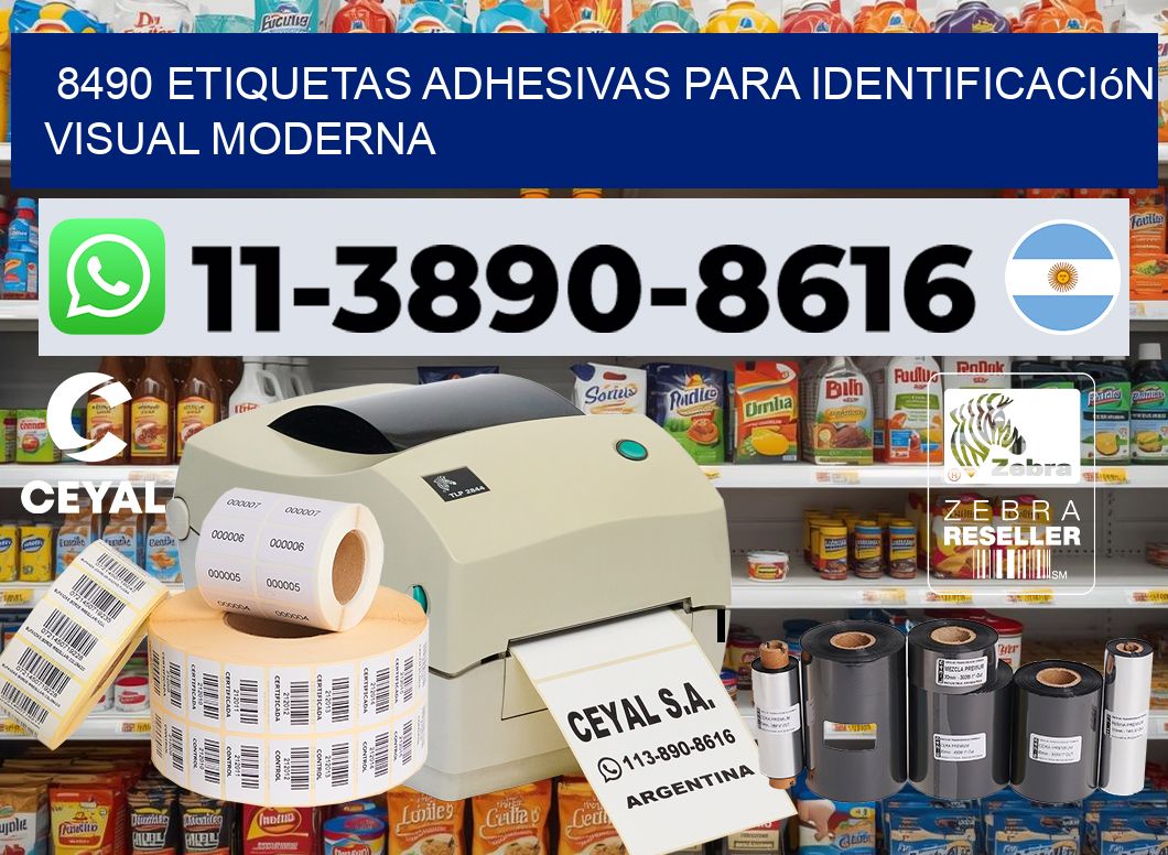 8490 Etiquetas adhesivas para identificación visual moderna