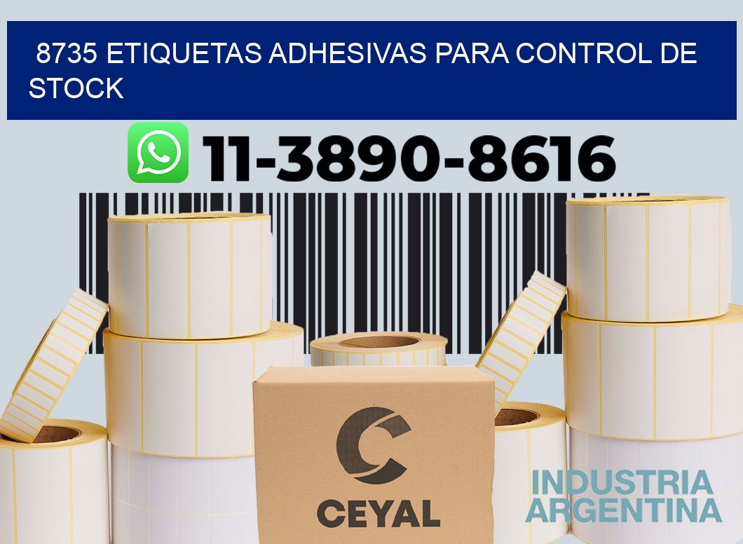 8735 Etiquetas adhesivas para control de stock