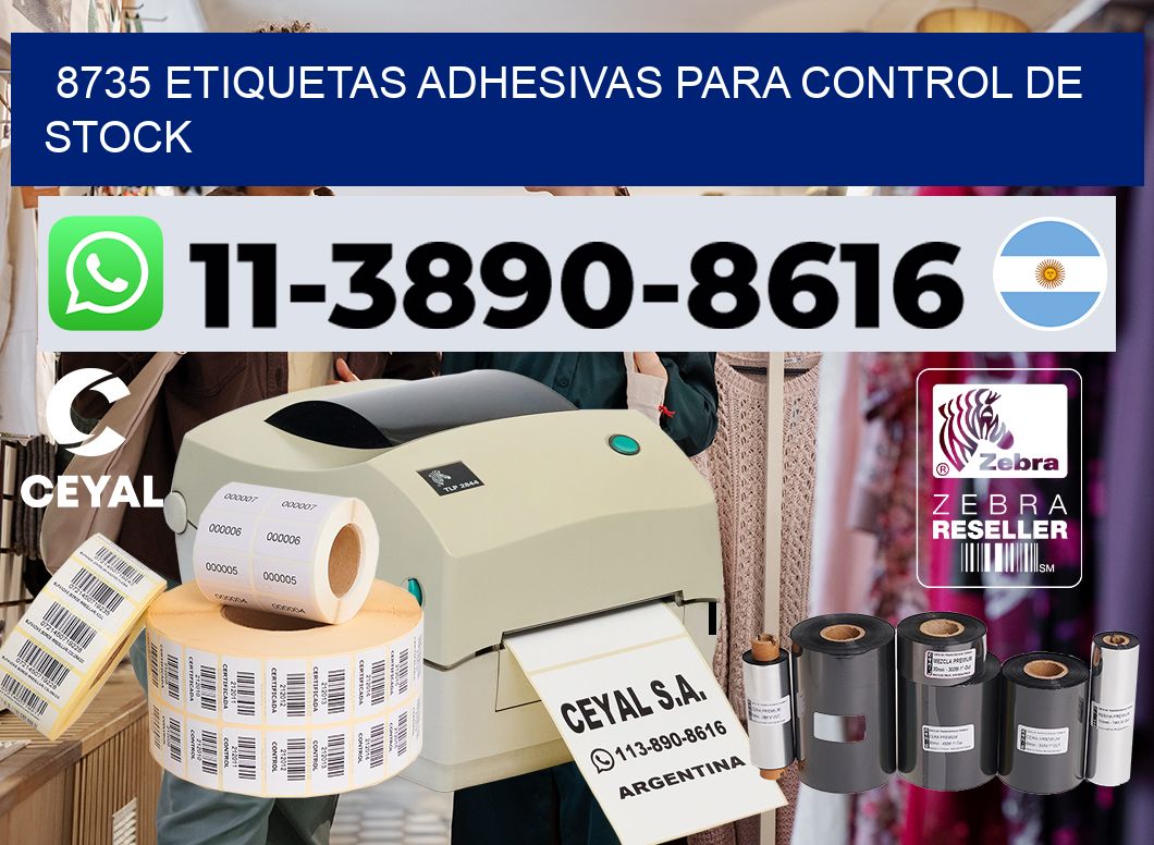8735 Etiquetas adhesivas para control de stock