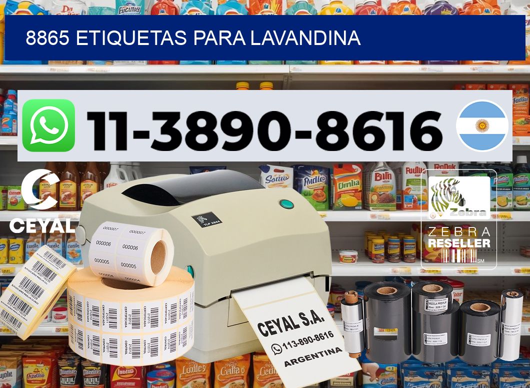 8865 Etiquetas para lavandina