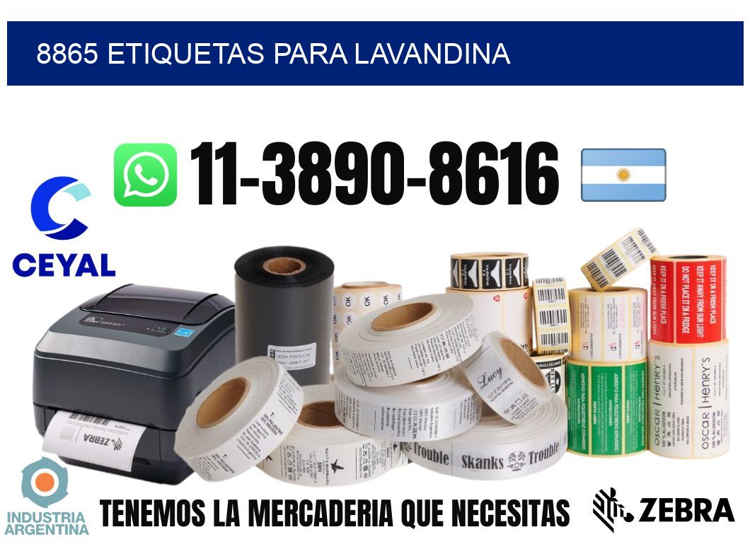 8865 Etiquetas para lavandina