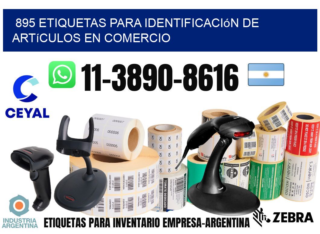 895 Etiquetas para identificación de artículos en comercio