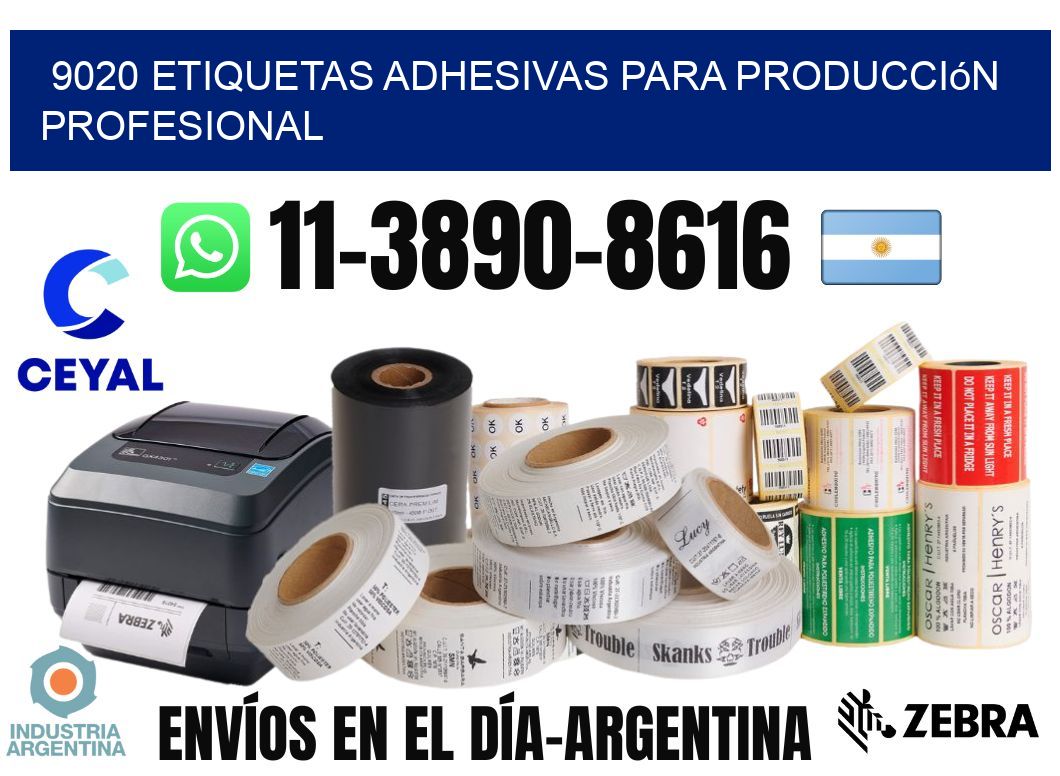 9020 Etiquetas adhesivas para producción profesional