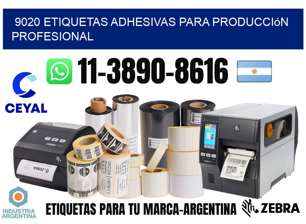 9020 Etiquetas adhesivas para producción profesional