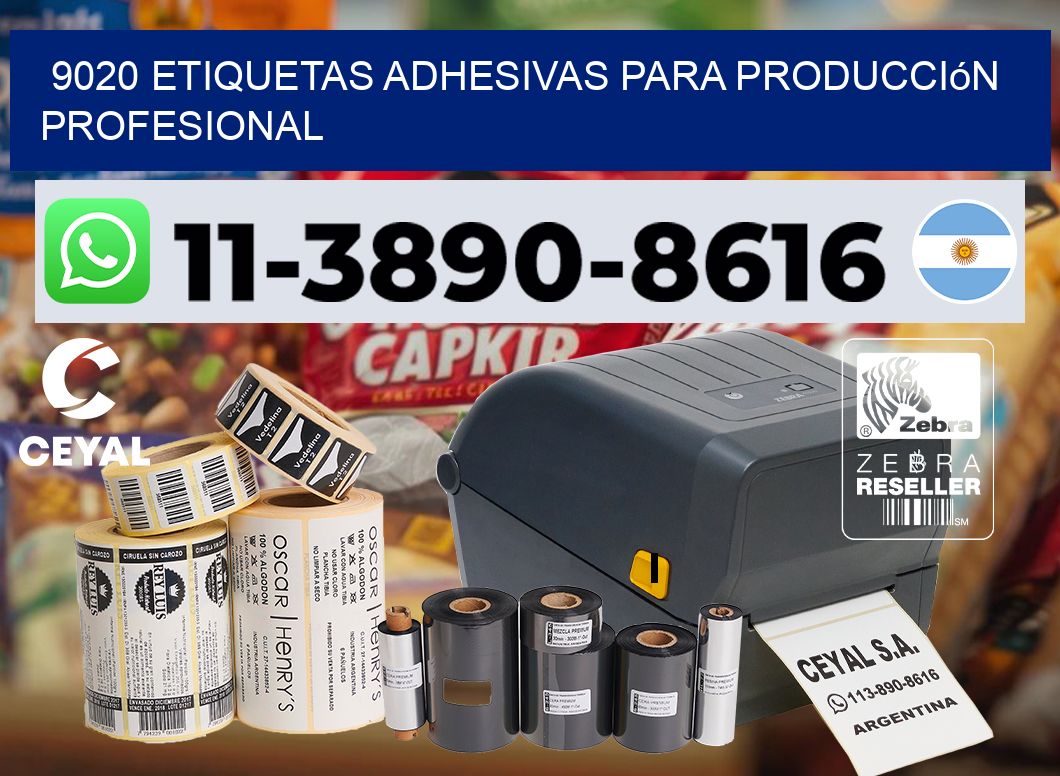 9020 Etiquetas adhesivas para producción profesional