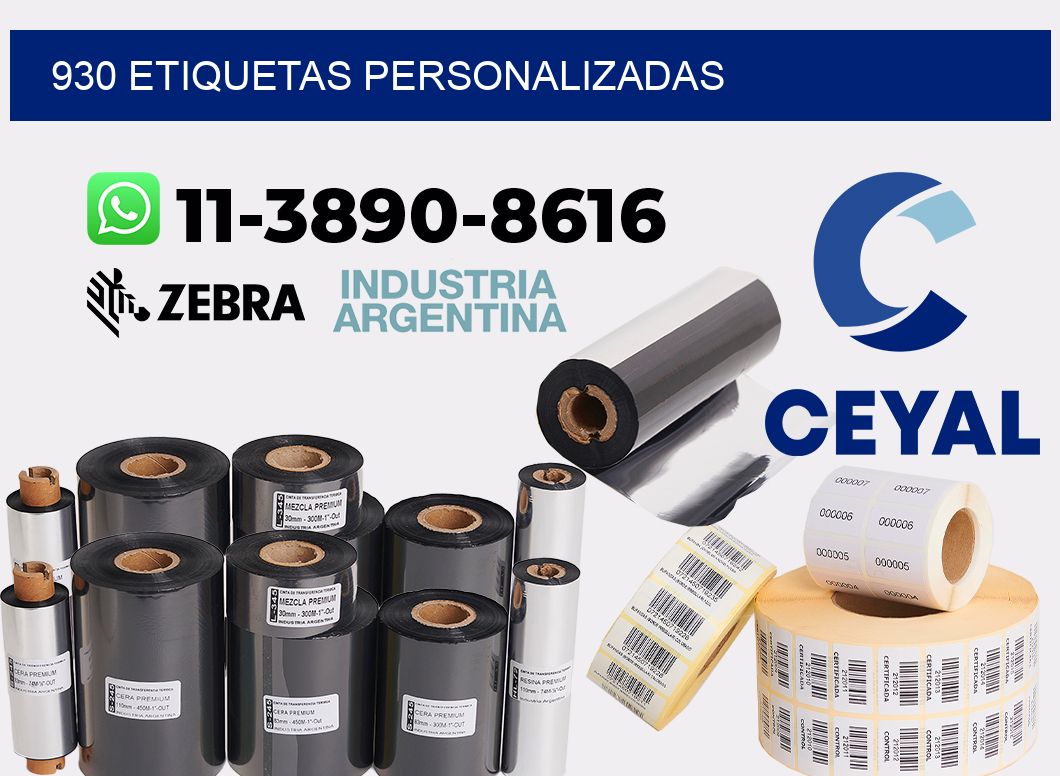 930 etiquetas personalizadas
