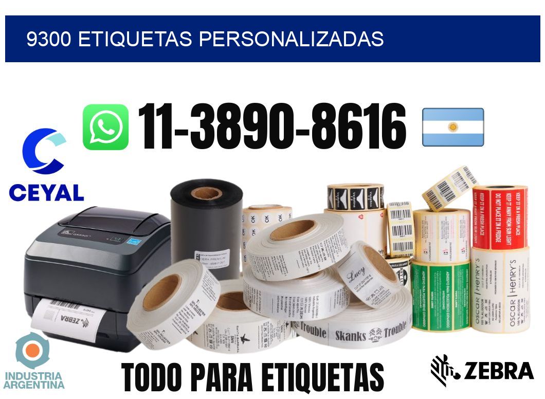9300 etiquetas personalizadas