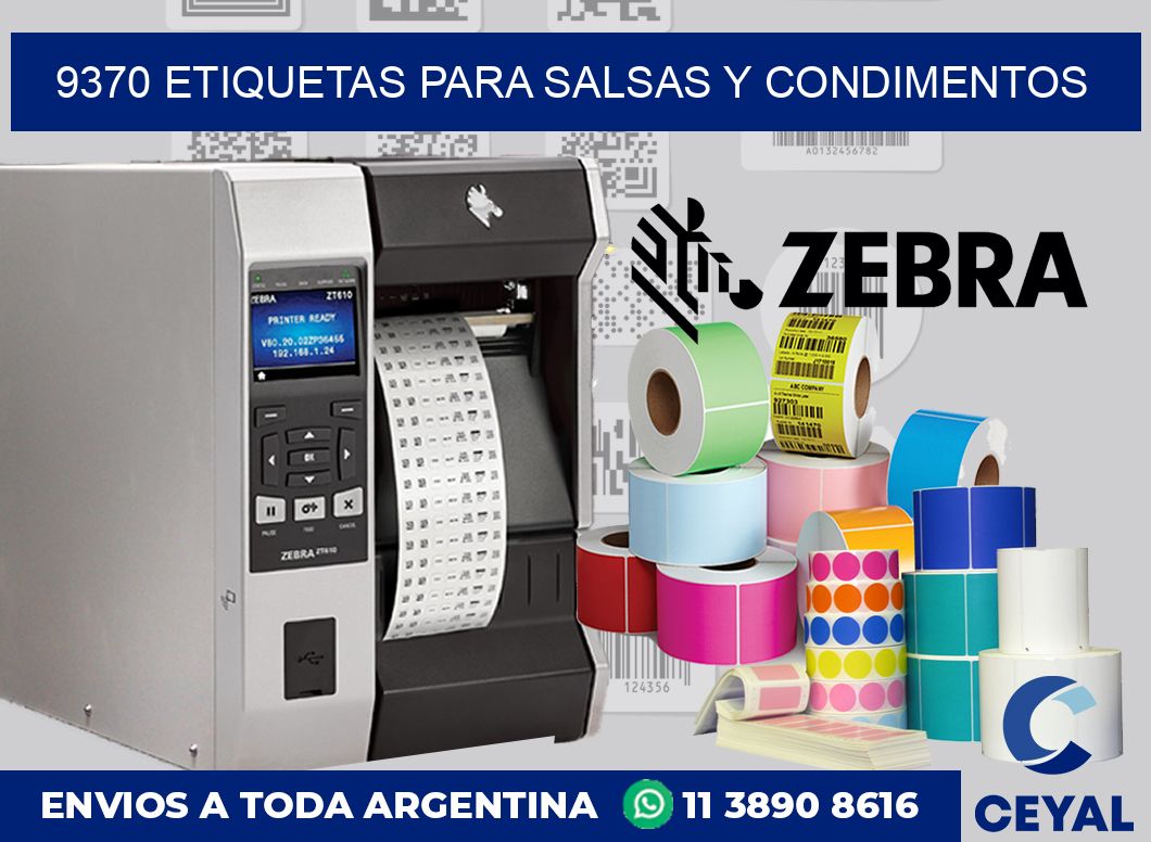 9370 Etiquetas para salsas y condimentos