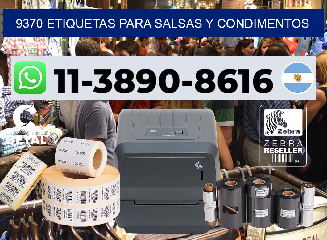 9370 Etiquetas para salsas y condimentos