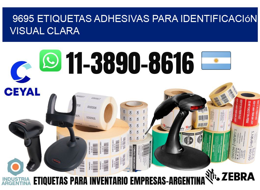 9695 Etiquetas adhesivas para identificación visual clara