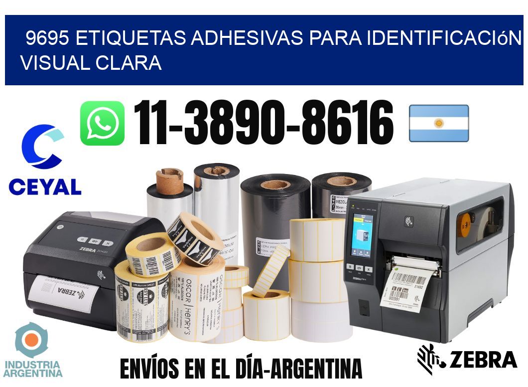 9695 Etiquetas adhesivas para identificación visual clara
