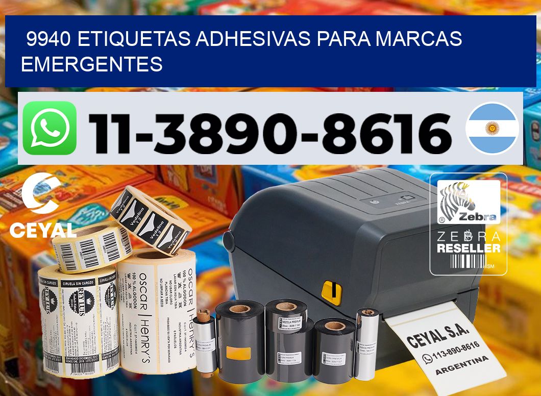 9940 Etiquetas adhesivas para marcas emergentes