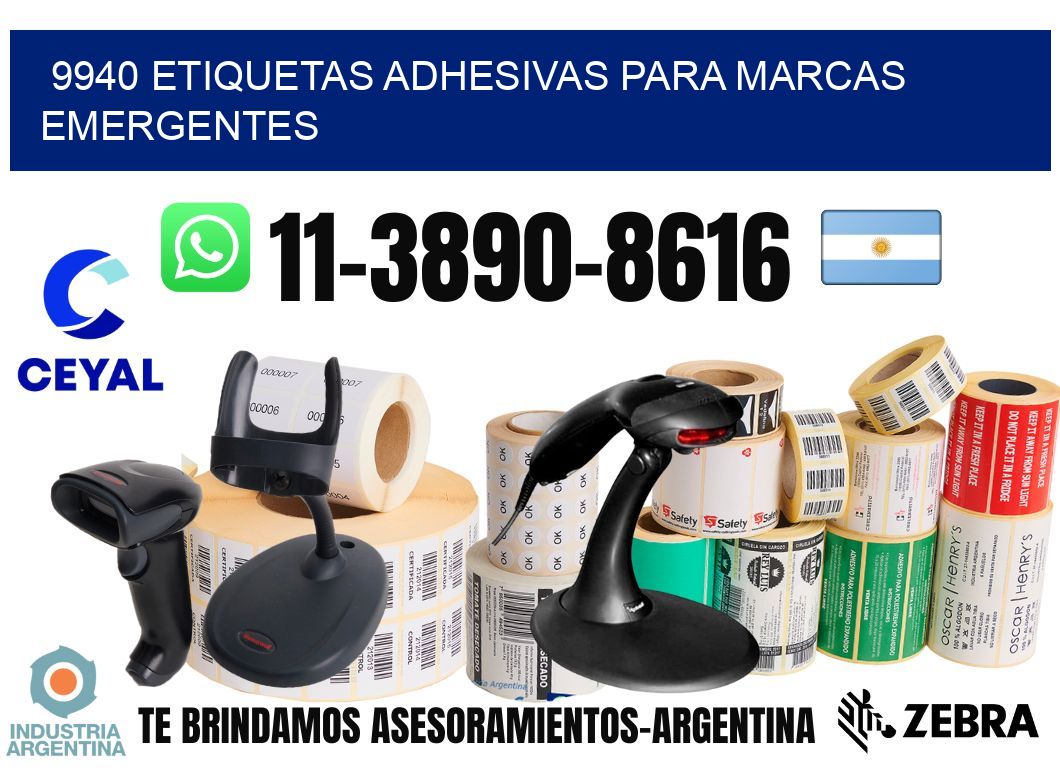 9940 Etiquetas adhesivas para marcas emergentes