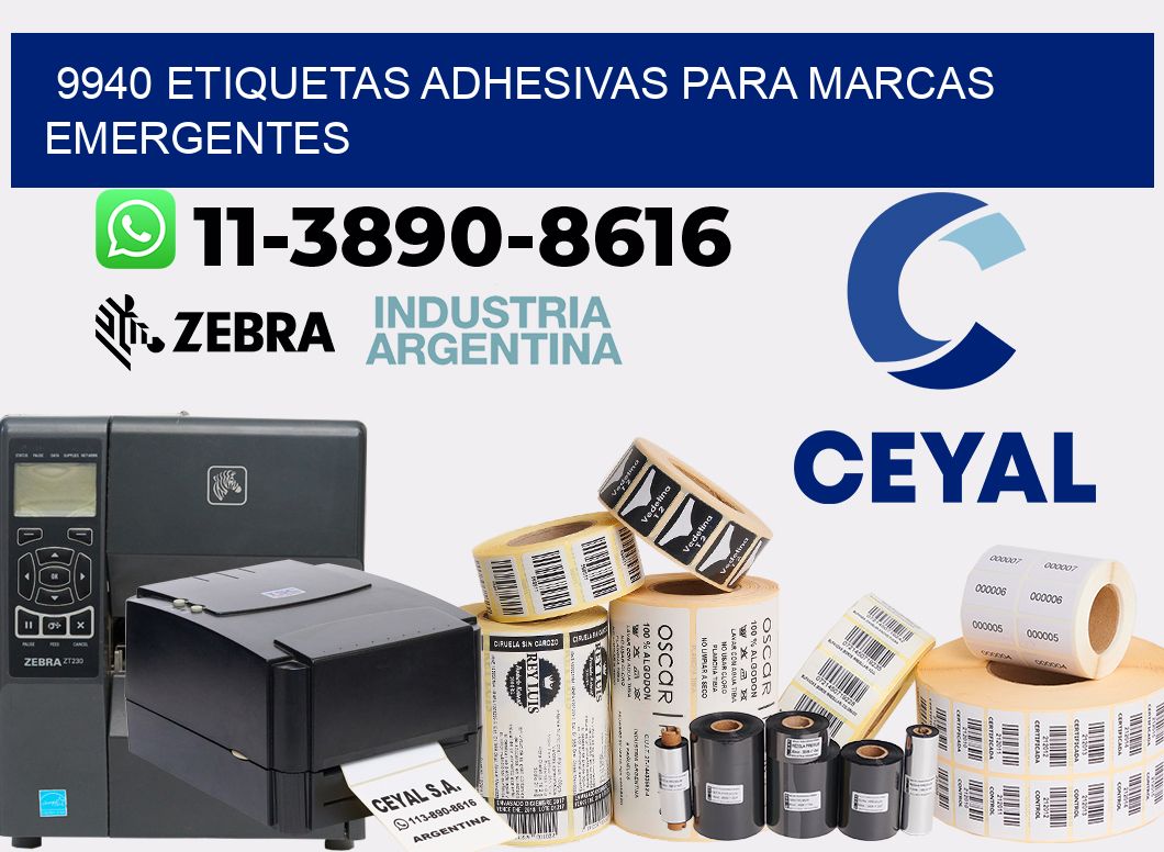 9940 Etiquetas adhesivas para marcas emergentes