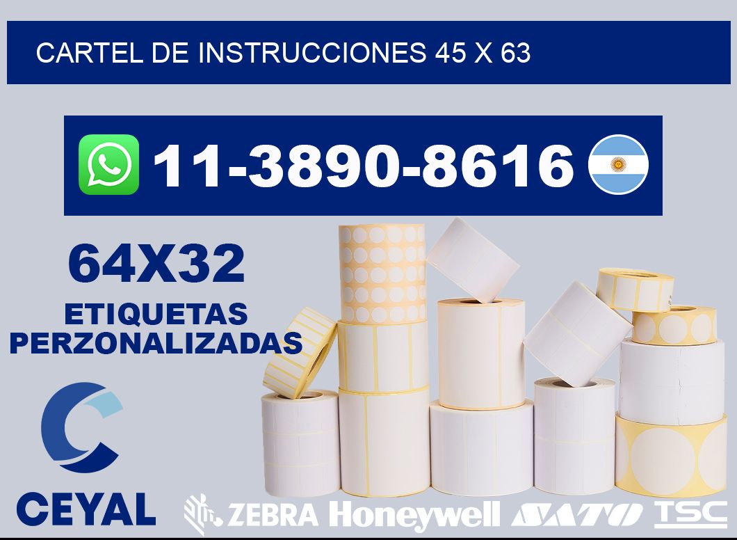 Cartel de instrucciones 45 x 63