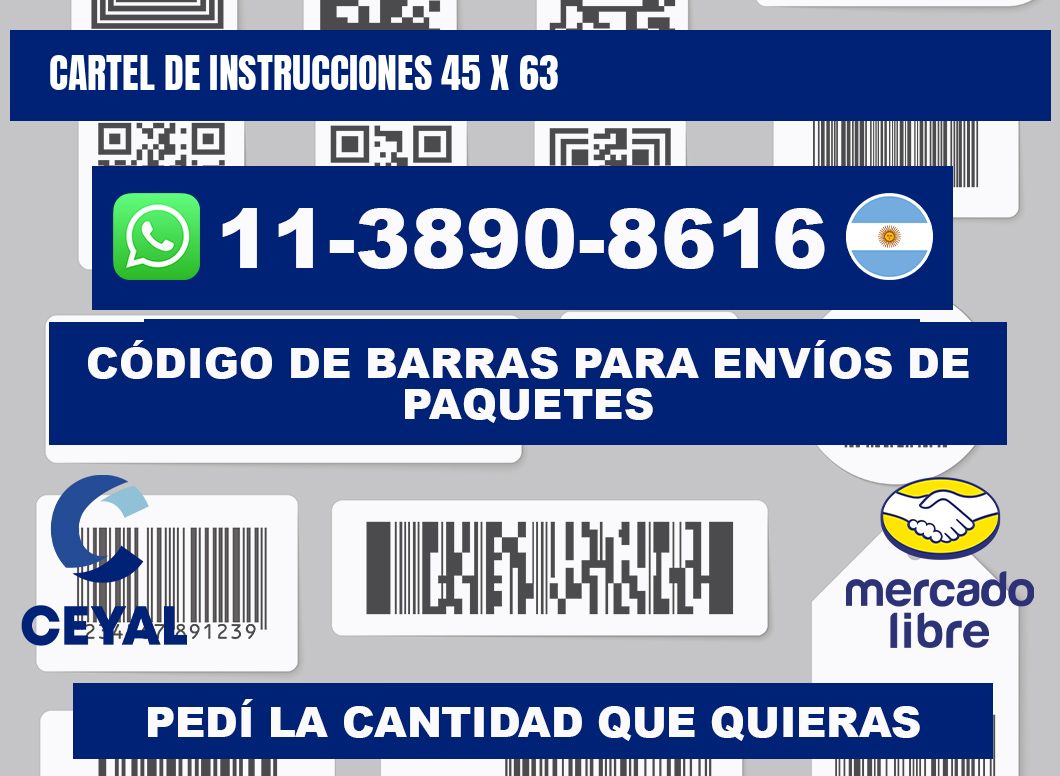 Cartel de instrucciones 45 x 63