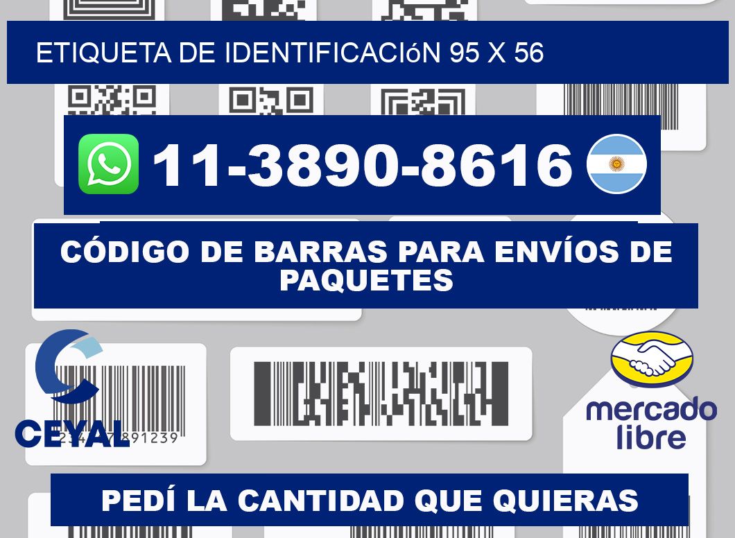 Etiqueta de identificación 95 x 56