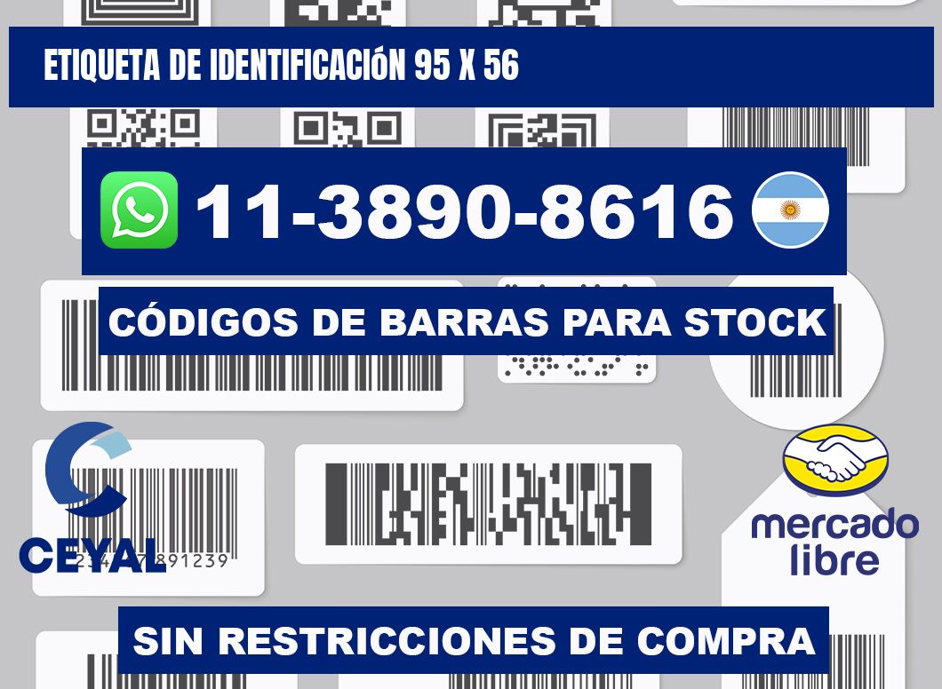 Etiqueta de identificación 95 x 56