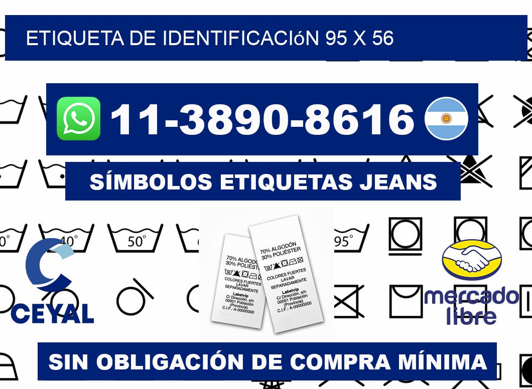 Etiqueta de identificación 95 x 56