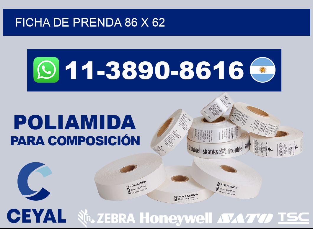 Ficha de prenda 86 x 62