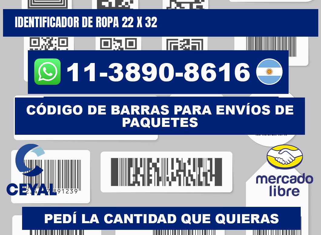 Identificador de ropa 22 x 32