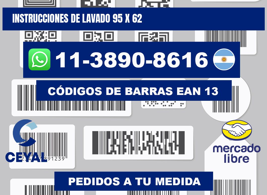 Instrucciones de lavado 95 x 62